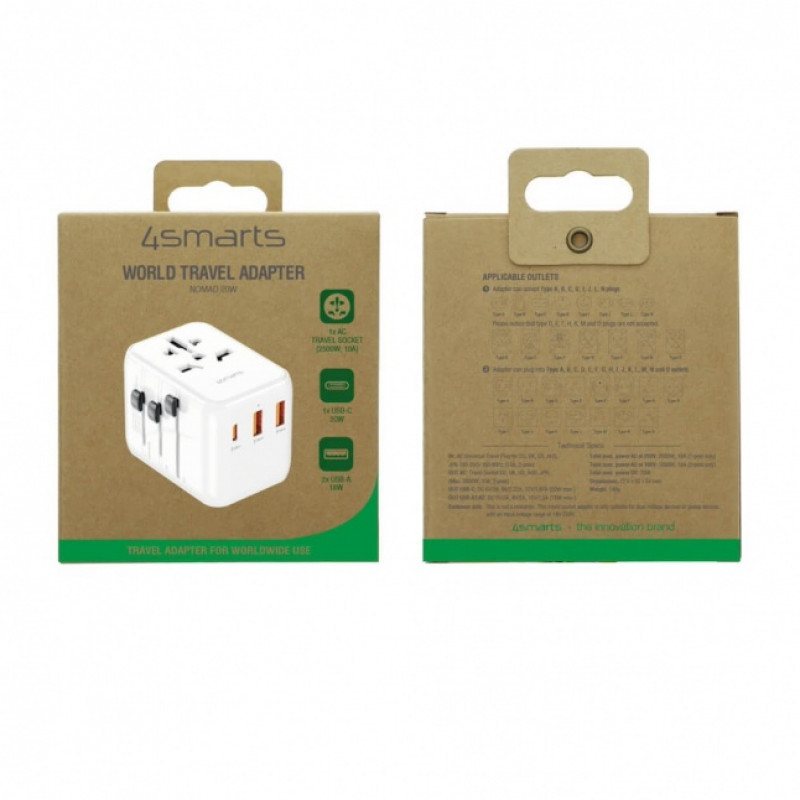 4SMARTS Nomad World Travel Adapter 20W