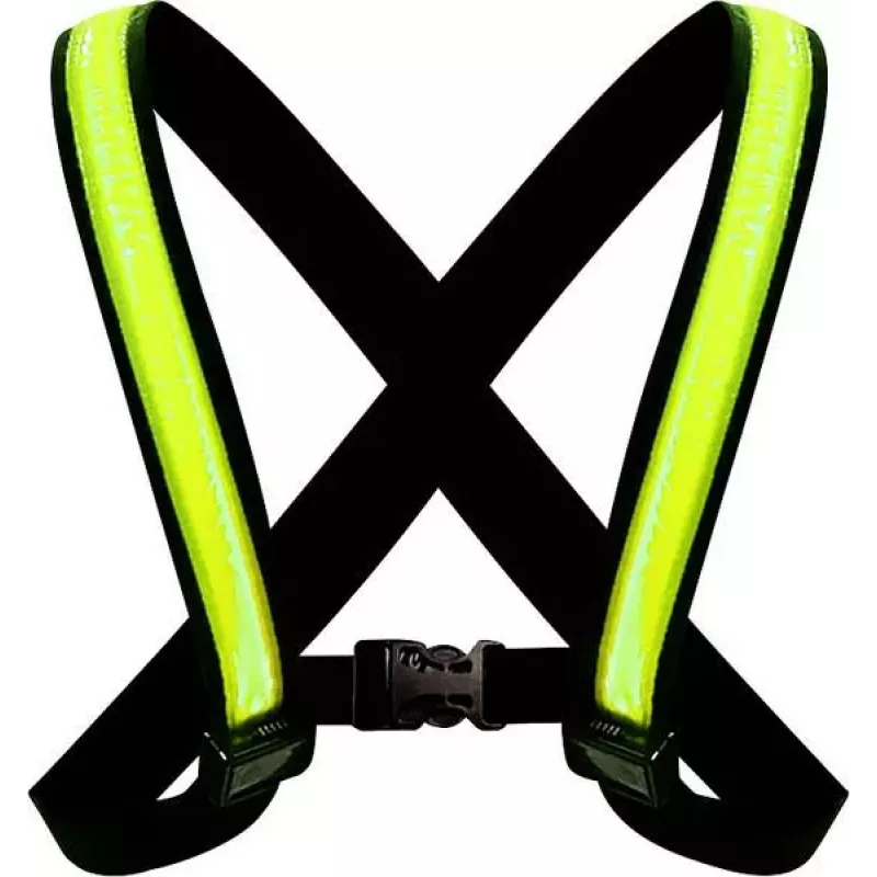 EasyPix StreetGlow L/XL LED Safety Vest for Adults - Rechargeable, 3 Modes, Black
