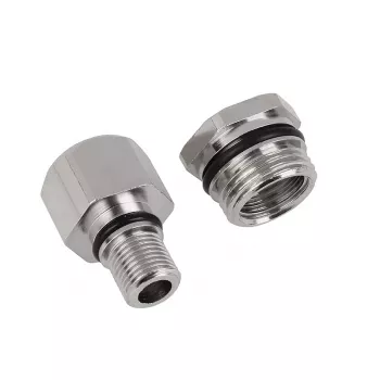 Aqua Computer Adapter Set Straight Eheim 1046 to G1/4 inch Internal Thread - Silver