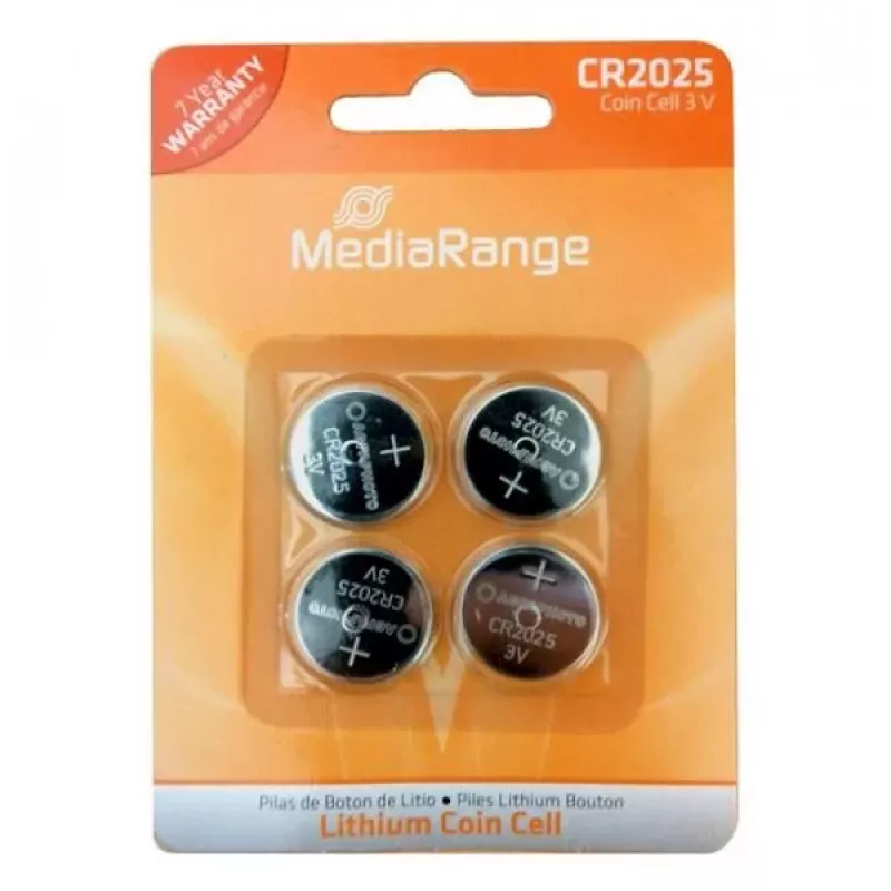 MEDIARANGE MRBAT131 CR2025 ličio monetinė baterija 3V 160mAh 4 vnt. pakuotė
