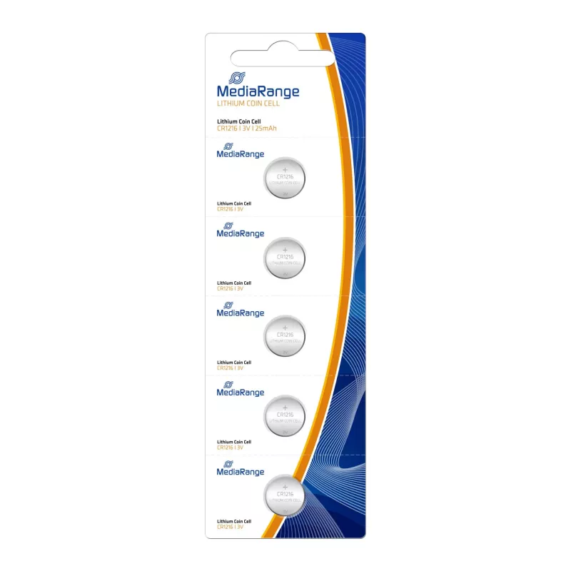 MEDIARANGE MRBAT133 CR1216 3V ličio monetinė baterija (5 vnt. pakuotė)