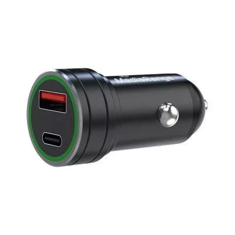 MEDIARANGE MRMA120 20W USB-C automobilinis įkroviklis su Power Delivery, juodas