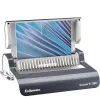 Fellowes Quasar-E 500 elektrinė kombinuoto įrišimo mašina, 20 lapų perforavimas, 500 lapų įrišimo talpa, A4, 21 stačiakampė skylė, reguliuojama paraštė, metalinis/plastikinis korpusas, didelis atliekų dėklas