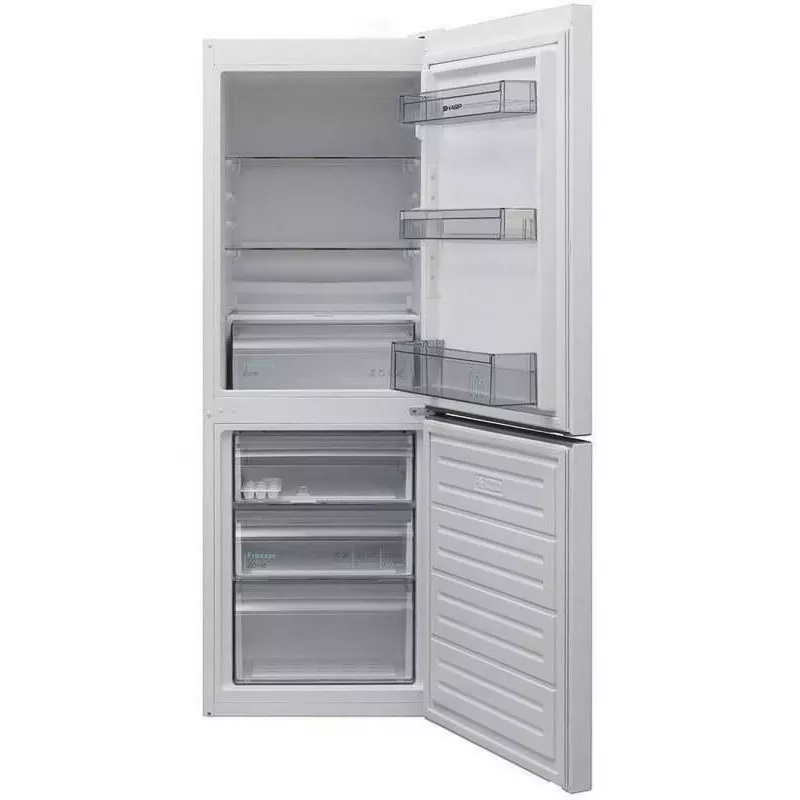 Sharp SJ-FBB02DTXWE-EU Laisvai pastatomas šaldytuvas-šaldiklis, baltas, 324 L, E