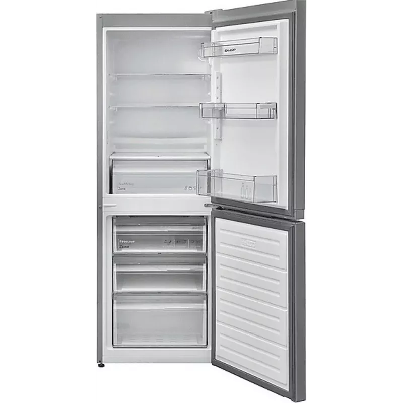 Sharp SJ-FBB02DTXLE-EU Laisvai pastatomas šaldytuvas-šaldiklis, 268L, Total No Frost, sidabrinis, energijos klasė E