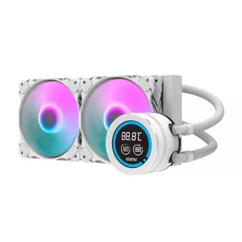 Darkflash DN-D240 WHITE 240mm All-in-One Liquid CPU Cooler su ARGB apšvietimu, balta
