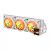 DARKFLASH DE360 White 360mm All-in-One Liquid CPU Cooler su White LED Pump, 3x120mm PWM Fans
