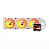 DARKFLASH DE360 White 360mm All-in-One Liquid CPU Cooler su White LED Pump, 3x120mm PWM Fans