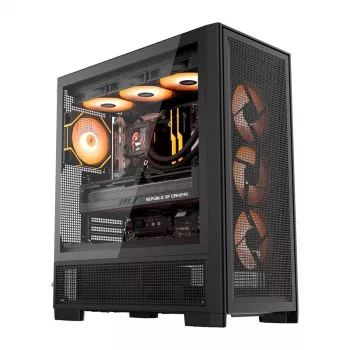 DarkFlash AIRNOVA Mid-Tower Computer Case Black + 3 x 120mm ARGB Fans
