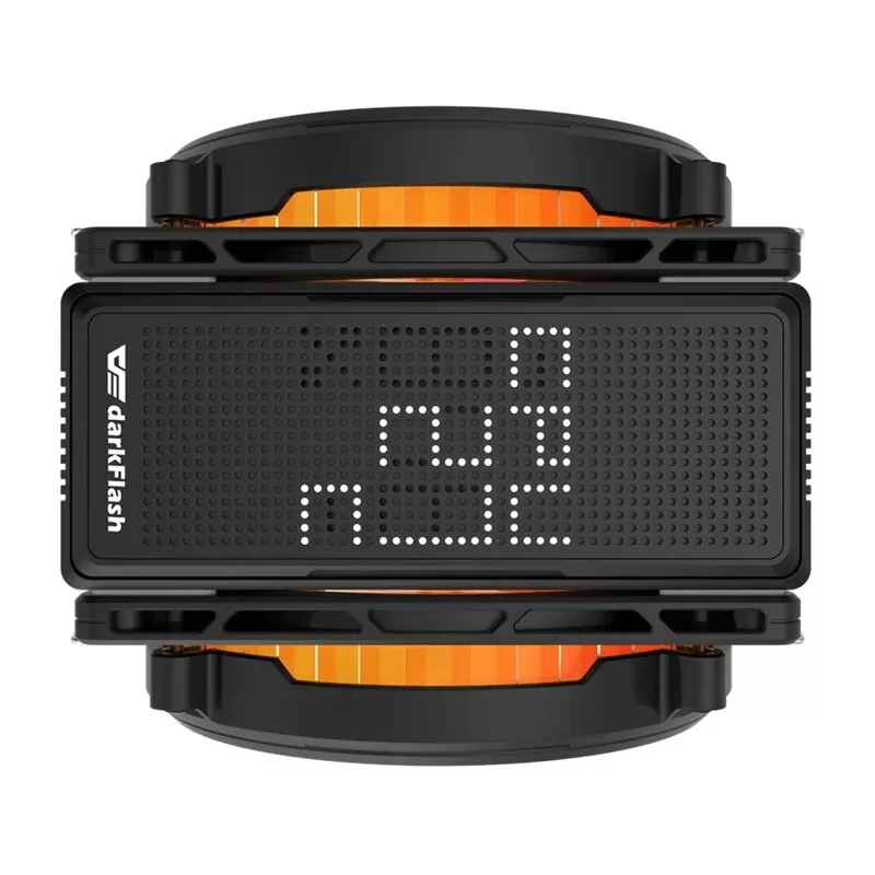 Darkflash E400 PLUS Black Active CPU Air Cooler, 120mm PWM Fan, 4 Heat Pipes, 180W TDP, Intel/AMD