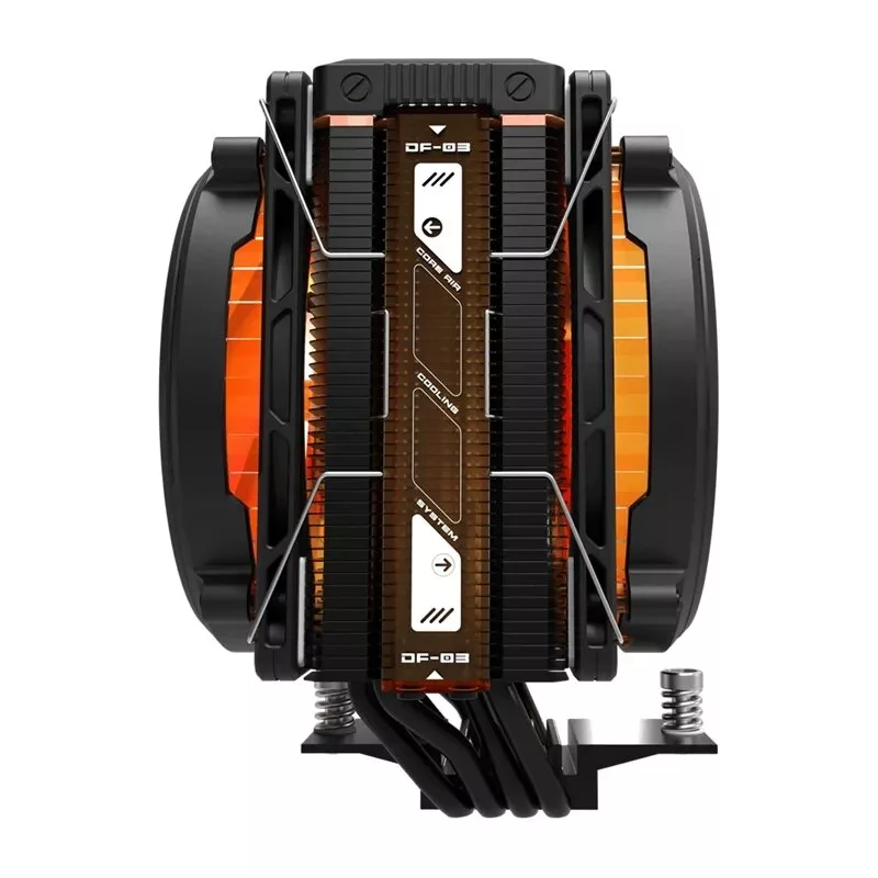 Darkflash E400 PLUS Black Active CPU Air Cooler, 120mm PWM Fan, 4 Heat Pipes, 180W TDP, Intel/AMD