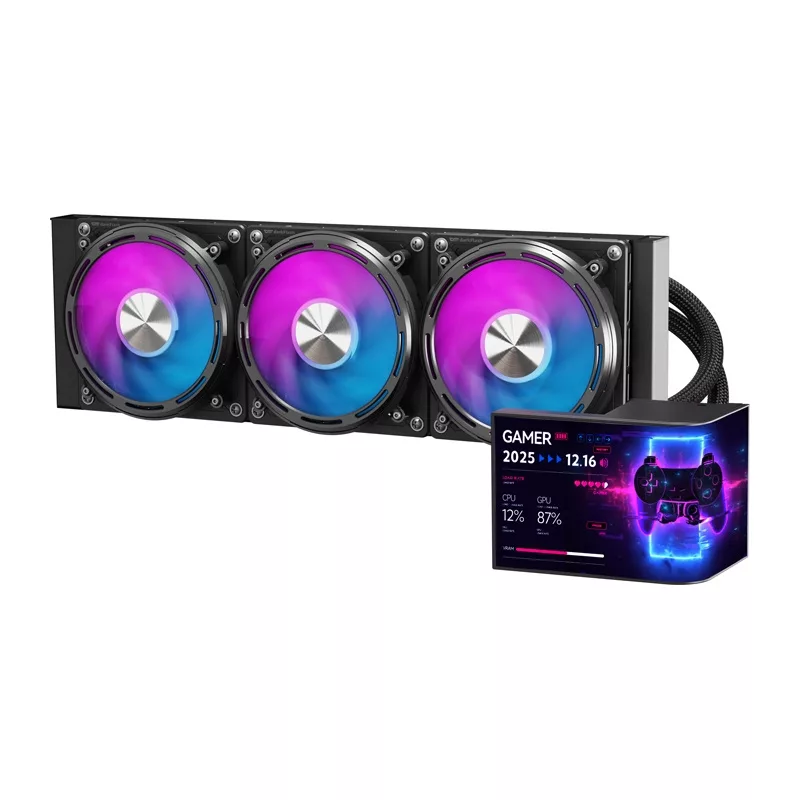 DarkFlash UV360 CPU Cooler (Black) - 360mm AIO Liquid Cooler su ARGB