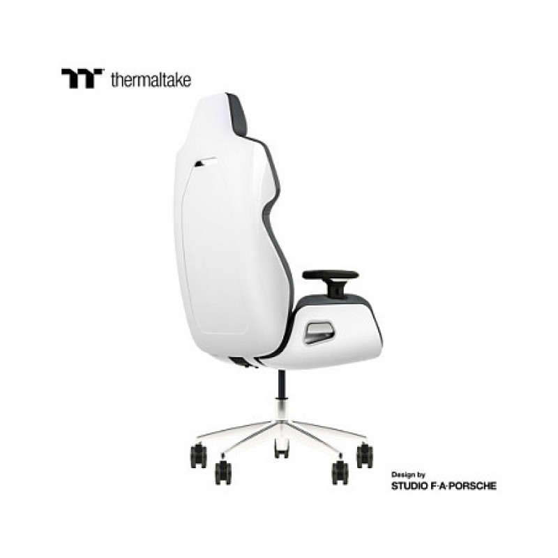 Thermaltake ARGENT E700 Glacier White with Slate Gray Crayon Real Leather Chair