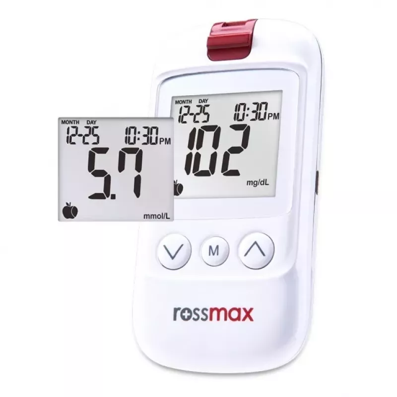 ROSSMAX HS200 BT kraujo gliukozės matavimo prietaisas su Bluetooth
