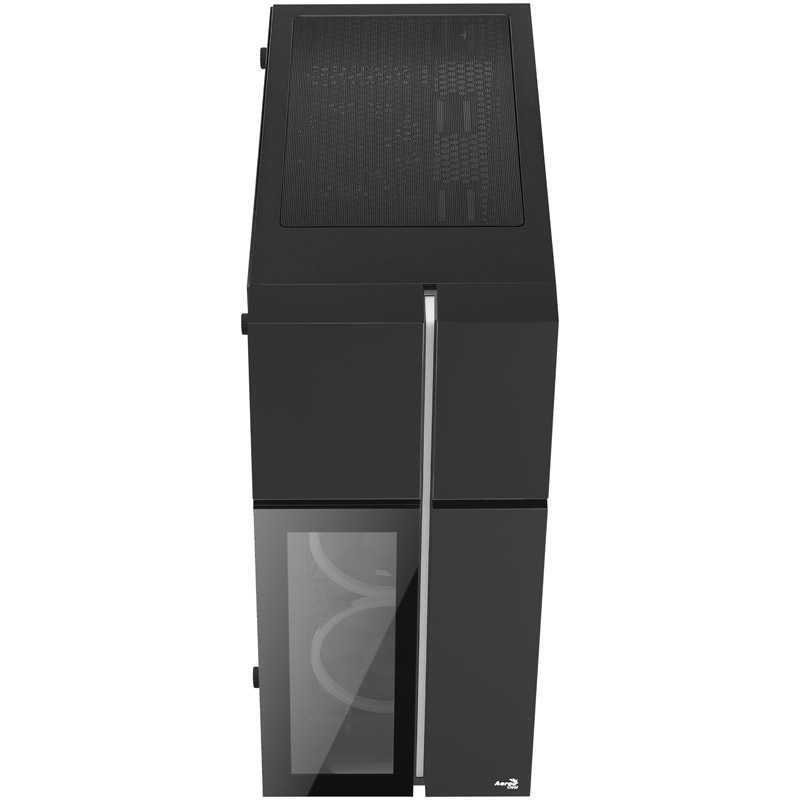 Aerocool Playa Midi-Tower, grūdintas stiklas - juoda