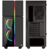 Aerocool Playa Midi-Tower, grūdintas stiklas - juoda