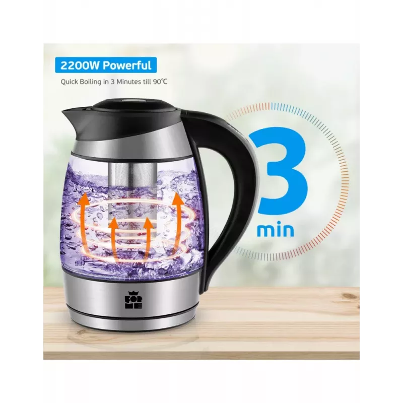 ForMe FKG-428 Elektrinis virdulys 1,7L 2200W Stiklas