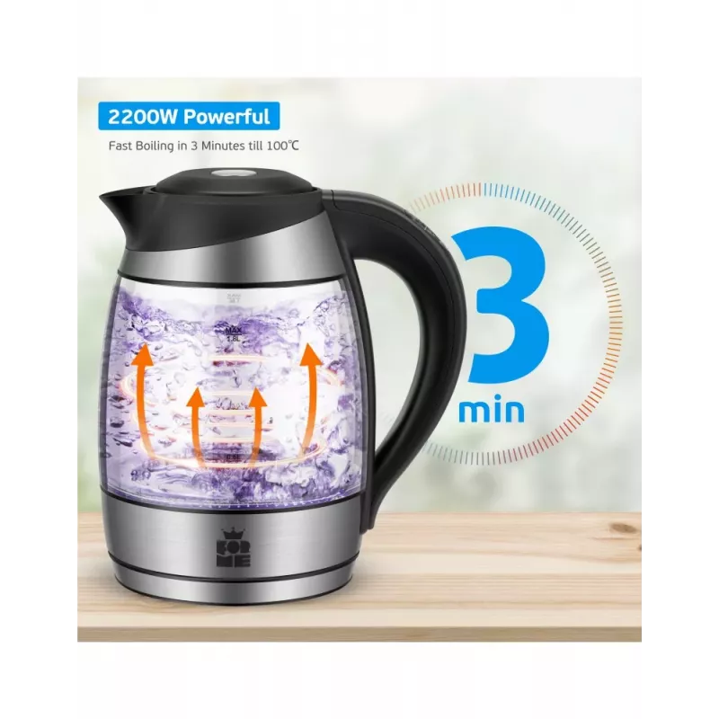 ForMe FKG-458 belaidis elektrinis virdulys 1,8 L nerūdijantis plienas / juoda
