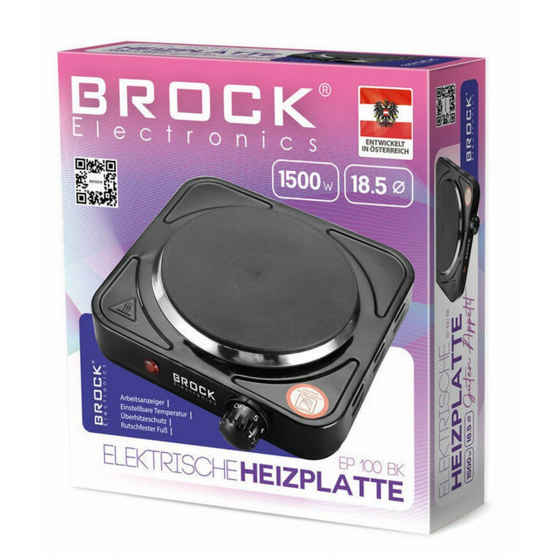 Brock EP 100 BK Elektrinis virdulys 1.0L 1100W Juodas