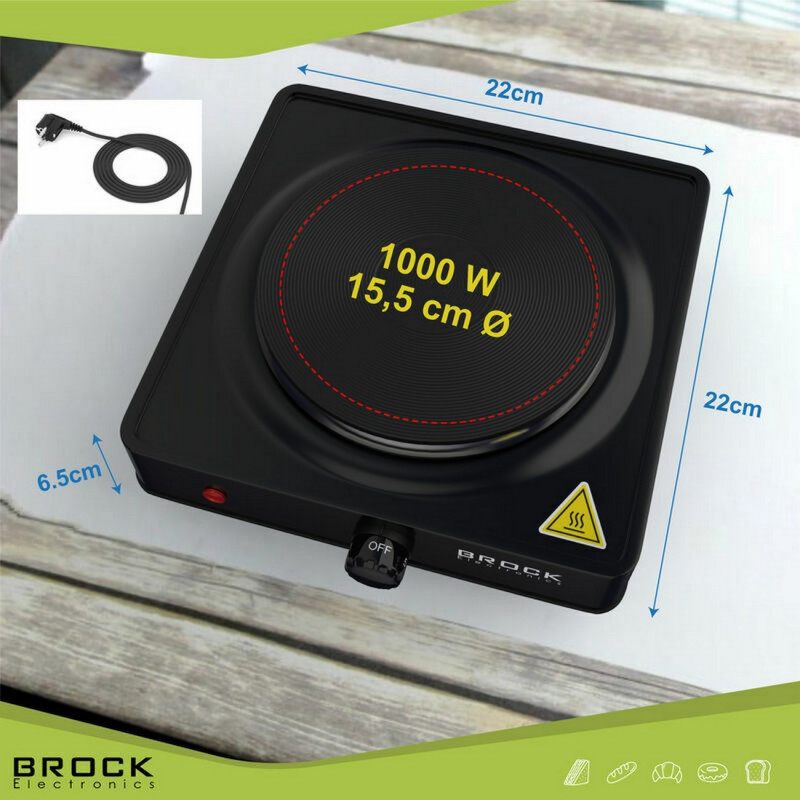Brock EP 100 BK Elektrinis virdulys 1.0L 1100W Juodas