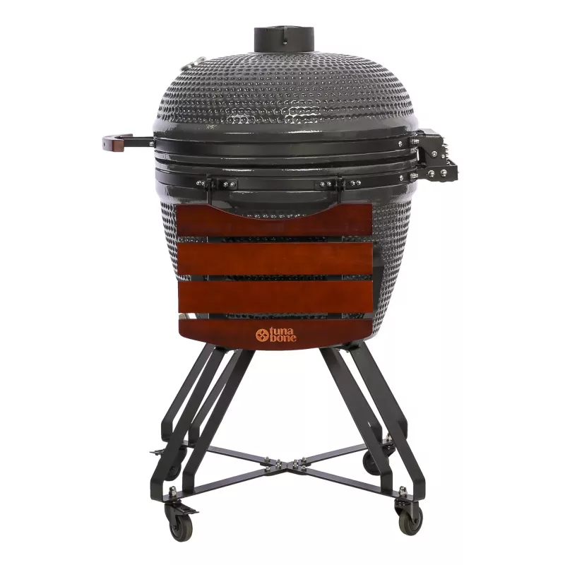 TunaBone Kamado Classic 26 Inch Grill Size XL Dark Grey