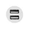 TOTI Dual USB automobilinis įkroviklis su Micro USB kabeliu 1m 2.1A, baltas