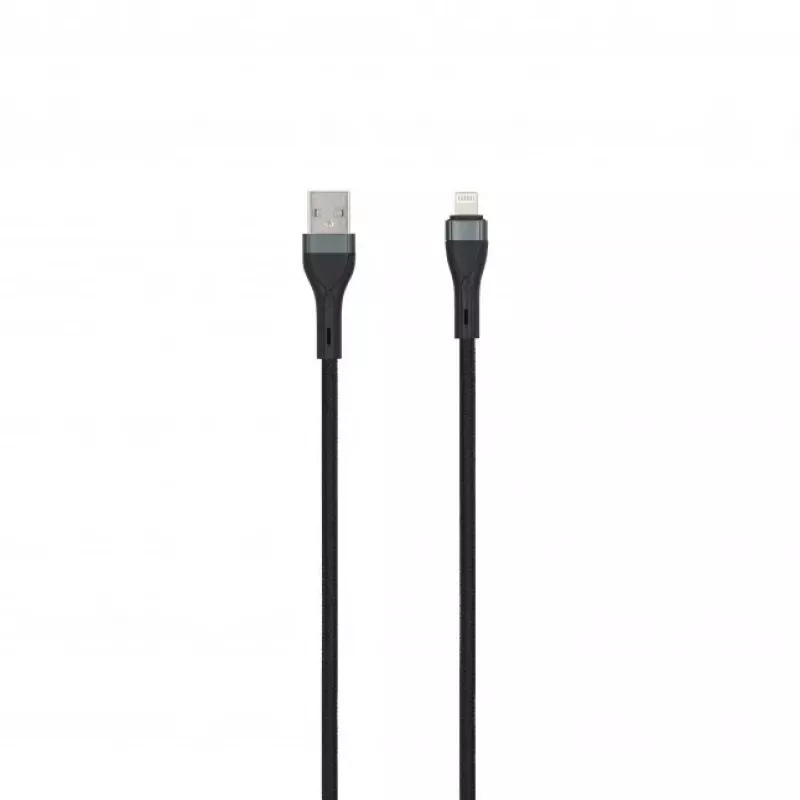 SEEK TOTI USB-A į Lightning 2m Pintas Laidas 2A (Ne-MFI) Juodas