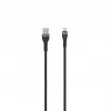 SEEK TOTI USB-A į USB-C pintas laidas 2m 3A juodas
