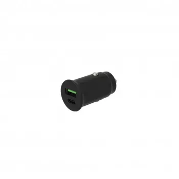 SEEK TOTI 30W Type-C + USB A automobilinis greitasis įkroviklis, juodas