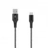 SEEK TOTI USB-A į USB-C pintas laidas 2m 2A, juoda/kosminė pilka