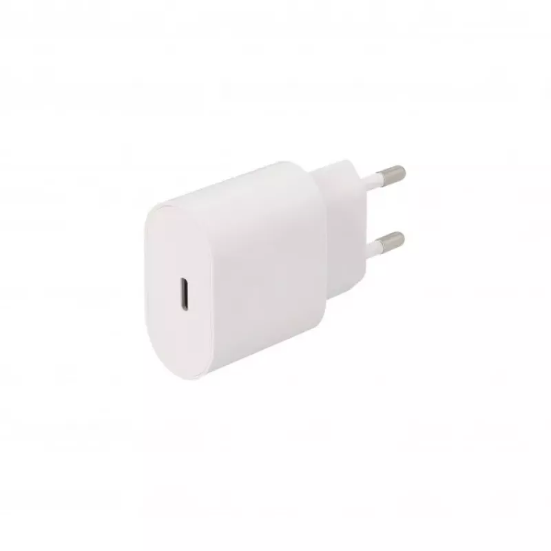 SEEK TOTI 20W Type-C PD sieninis greitasis įkroviklis su Type-C į Type-C, 1 m PVC duomenų kabeliu 3A, baltas