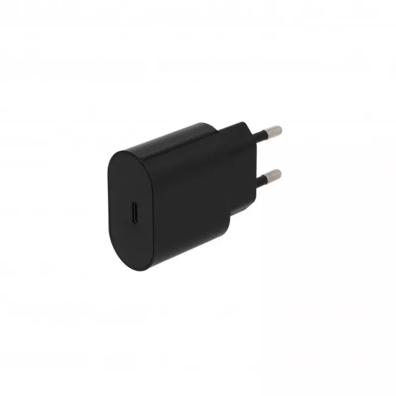 SEEK TOTI 20W Type-C PD sieninis greitasis įkroviklis su Type-C į Type-C, 1 m PVC duomenų kabeliu 3A, juodas