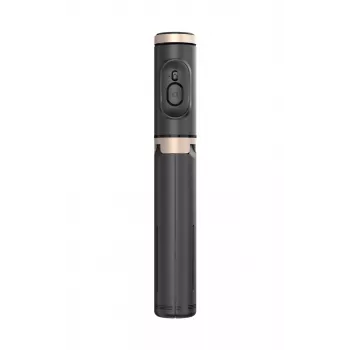 SEEK TOTI Selfie Stick su paslėptu dizainu ir stabiliu trikoju Q12, juoda