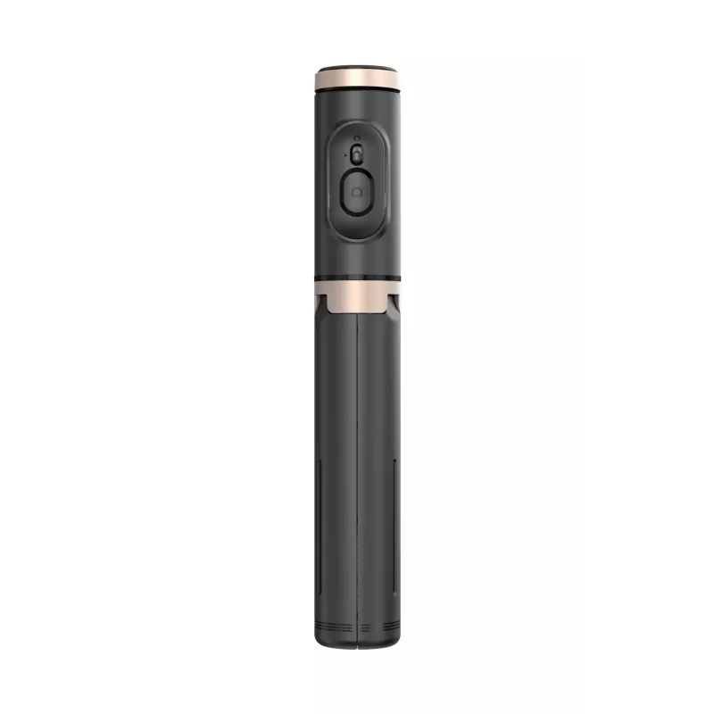 SEEK TOTI Selfie Stick su paslėptu dizainu ir stabiliu trikoju Q12, juoda