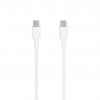 SEEK TOTI USB-C į USB-C Silikoninis laidas 1m 3A Baltas