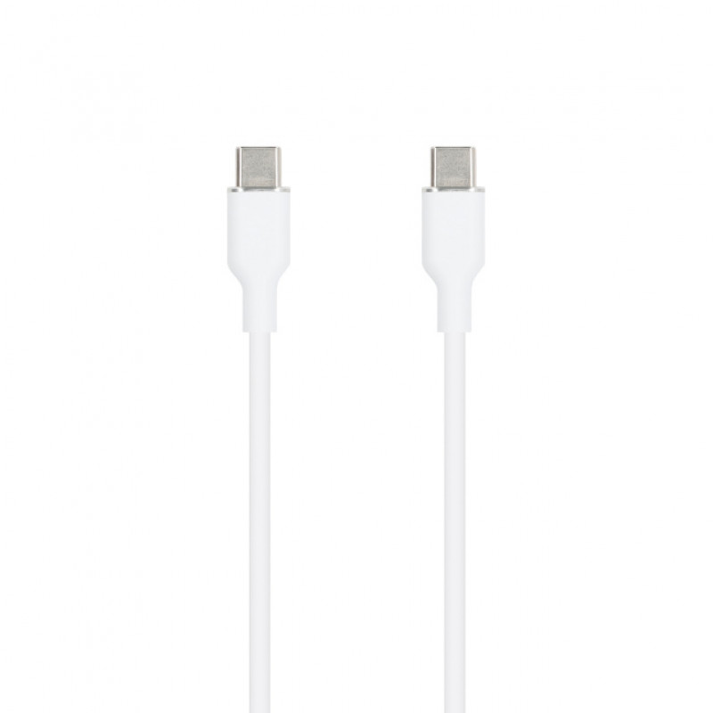SEEK TOTI USB-C į USB-C Silikoninis laidas 1m 3A Baltas