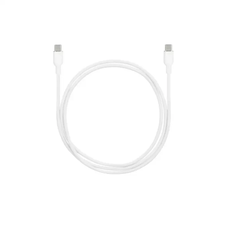 SEEK TOTI USB-C į USB-C Silikoninis laidas 1m 3A Baltas