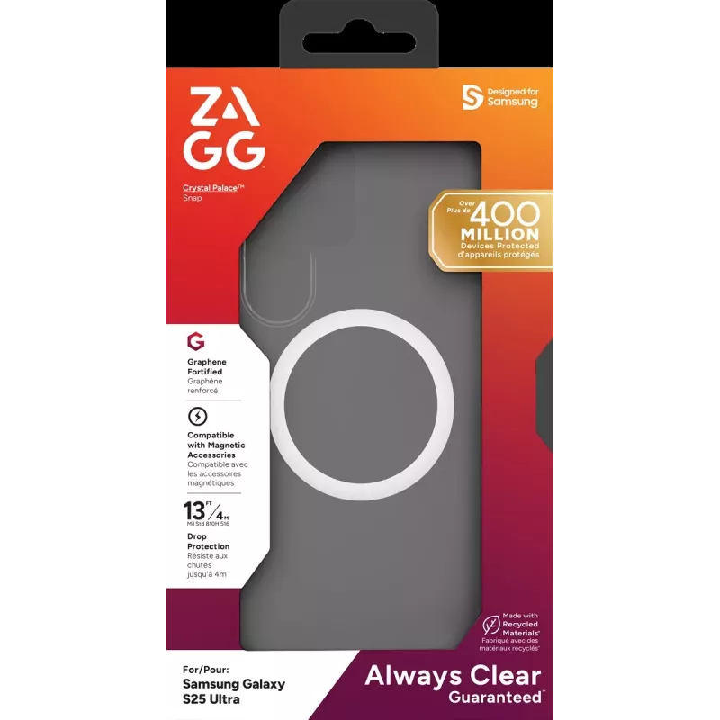 ZAGG apsaugos rinkinys, skirtas Samsung Galaxy S25 Ultra: Dėklas su MagSafe ir ekrano apsauga