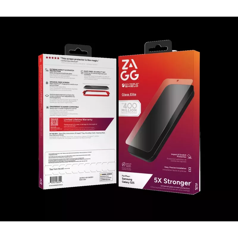 ZAGG apsaugos rinkinys, skirtas Samsung Galaxy S25: dėklas su MagSafe ir ekrano apsauga