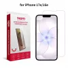 TOTI Grūdinto stiklo 2D ekrano apsauga, pilnas dangtelis, skirta iPhone 16e/17e, permatoma