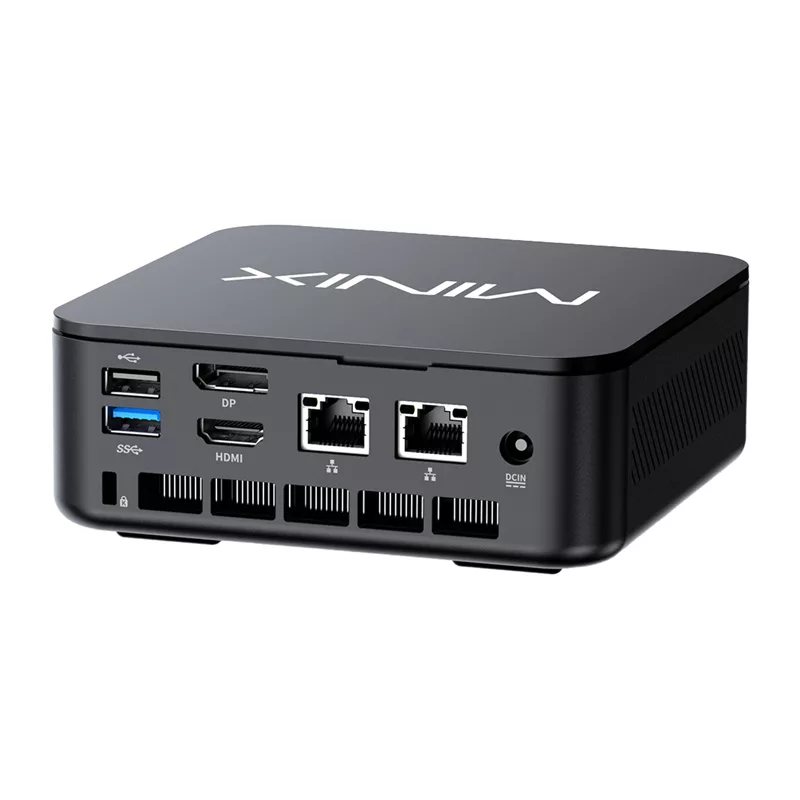 MINIX NR660LP Mini PC, AMD Ryzen 5 6600H, 16GB DDR5, 512GB NVMe SSD, Windows 11 Pro, juoda