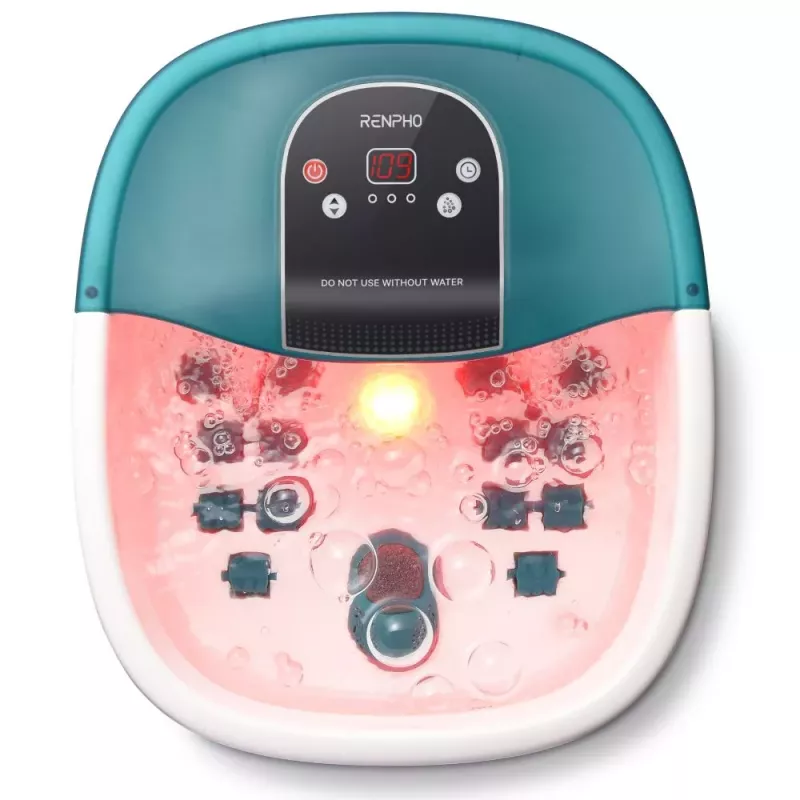 RENPHO Foot Spa Bath Massager X002 with Heat, Bubbles, Vibration & Red Light Therapy