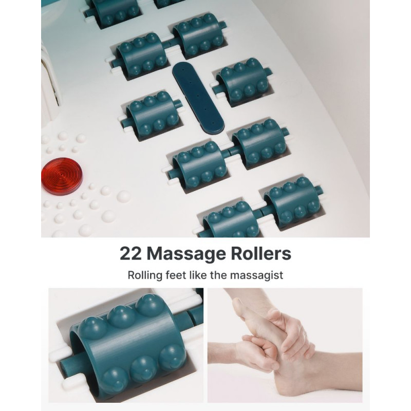 RENPHO Foot Spa Bath Massager X002 with Heat, Bubbles, Vibration & Red Light Therapy