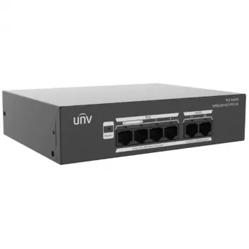 POE LANG NSW2100-6GT-POE-IN 6 prievadų PoE+ perjungiklis su 4 prievadais 10/100Mbps PoE, 1 Gigabit uplink, 1 SFP, 60W biudžetas, nevaldomas, stalinis / montuojamas ant sienos