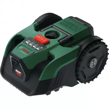 Bosch VISIMOW18V-200 robotinė vejapjovė 18V su 5.0Ah baterija, atsarginiu peiliuku, žalia/juoda