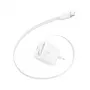 Belkin BOOST CHARGE Pro 67W Dual GaN Wall Charger with Retractable USB-C Cable, White