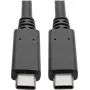 EATON Tripp Lite Series USB-C laidas (M/M) - USB 3.2 Gen 2 (10 Gbps) - 5A (100W) - suderinamas su Thunderbolt 3 - 0,91 m (3 pėdos) - juoda