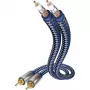IN-AKUSTIK Premium Audio Cable RCA Male to RCA Male 0,75 m Juoda
