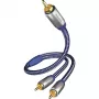in-akustik Premium Y Subwoofer Cable - 2x RCA Male to 1x RCA Male, 3.0 m, juoda