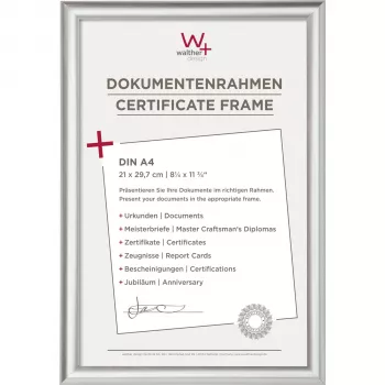 WALTHER Trendstyle KP130S Picture Frame 21x29.7 cm DIN A4 Plastic Silver